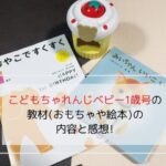 こどもちゃれんじベビー1歳号で届いた教材の写真です。