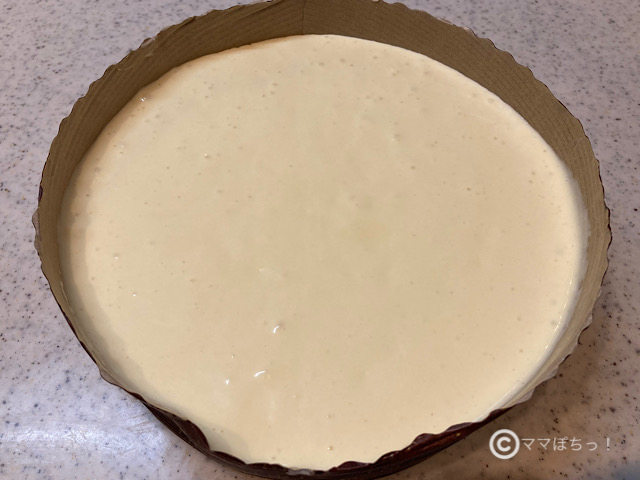 低糖質な「おからパウダーチーズケーキ」のレシピ(作り方)の写真です。
