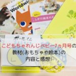 こどもちゃれんじベビー7ヵ月号で届いた教材の写真です。